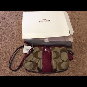 NEW large coach wristlet!